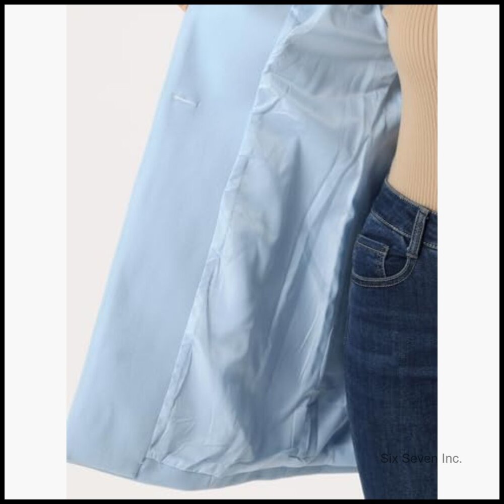 Polyester Pea Coat, Stand Collar, Single Breasted… - image 5